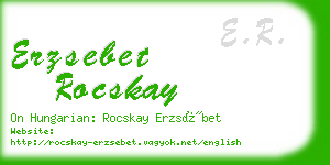 erzsebet rocskay business card